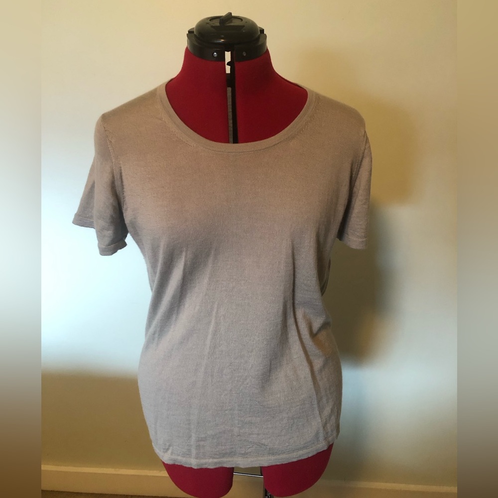 Oatmeal Black Goat Cashmere t-shirt XL
